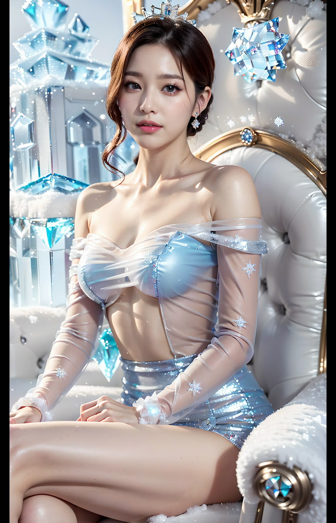 【Ai艺术】冰雪公主和水晶裙